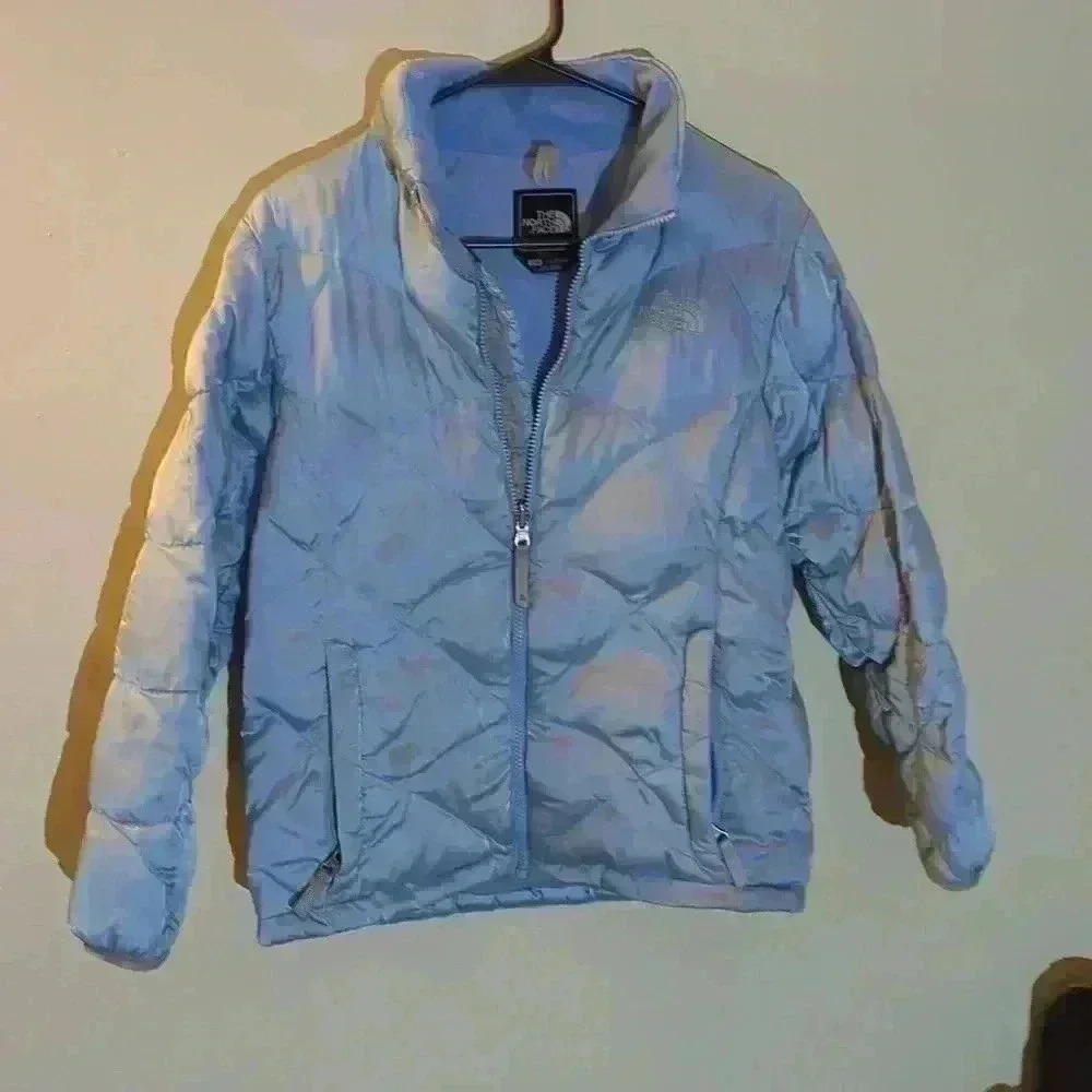 Vintage The North Face 550 puffer, blue, girls large - Picture 2 of 12